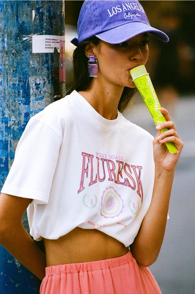 SORAYA T SHIRT 25ZFFF04 011231 OFFWHITE/FLOWER PEACH